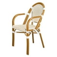 thumbnail image 4 of White and Beige with Arms, French Bistro Patio Dining Chair by Chivari, 2 Chair Bundle by Chivari, 4 of 9