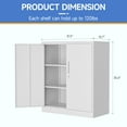 thumbnail image 5 of Fesbos Metal Storage Cabinets with Lock Door, Small Locker Adjustable Shelves Organizer Steel Cabinets, Home, Office,Warehouse,Garage,Industrial, 5 of 13