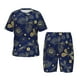 thumbnail image 1 of Balery Vintage Golden Butterfly Conjunto de Pijama Infantil de Manga Corta con Estampado – Ropa de Dormir de Algodón Suave-3X-Large, 1 of 6