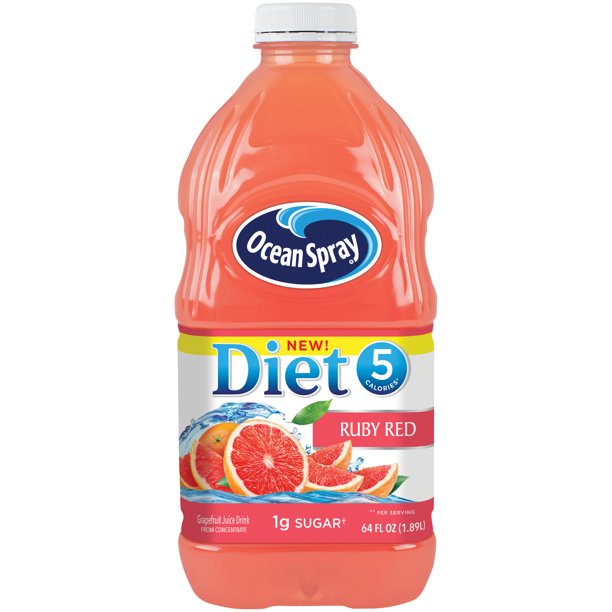 Ocean Spray Diet Ruby Red Grapefruit Juice Drink, 64oz