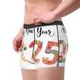 thumbnail image 2 of Fuzoiu 2025 New Year'S Print Men's Ultra Breathable Underwear,No Riding Up Boxer Briefs with ComfortFlexible Waistband-Medium, 2 of 5