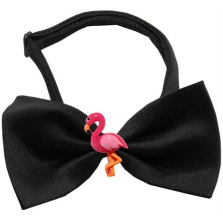 Pink Flamingo Chipper Black Bow Tie Walmart Com