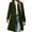 Army Green, variant on Women's Winter Classic Outwear Overcoat Solid Single Breasted Pea Coat Long Windbreaker White M(M)