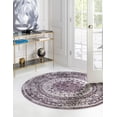 thumbnail image 3 of Rugs.com Derbyshire Collection Rug – 4 Ft Round Violet Medium Rug Perfect For Kitchens, Dining Rooms, 3 of 9