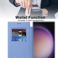 thumbnail image 5 of Dteck Leather Wallet Case for Samsung Galaxy S24 Ultra with Card Holder RFID Blocking Compatible with Magsafe TPU Transparent Back Shockproof Protective Phone Case for Galaxy S24 Ultra,Blue, 5 of 8