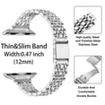 thumbnail image 4 of ZYX Slim Metal Band for Apple Watch, Women's 14mm Thin Metal Strap with Tool, Sliver, 44mm/45mm/46mm/49mm/42mm(series 1 2 3), 4 of 7