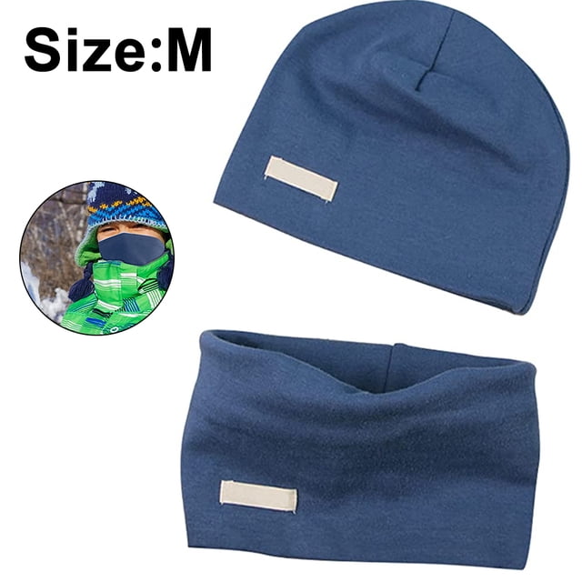Conjunto de gorro y bufanda de lazo para bebés, niños y niñas, gorros tejidos de algodón suave para niños, gorro y bufandas con cuello para niños pequeños
