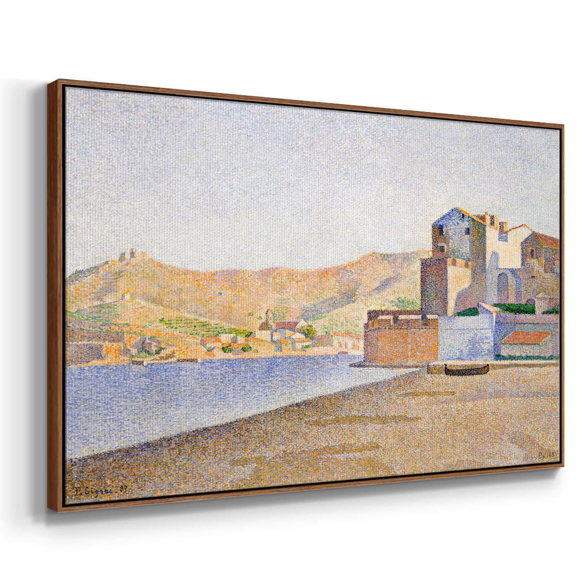 Vintage Landscape-XXXIV By Wexford Home Framed in Walnut Wood Gallery Wrapped Canvas 25 in. x 37 in.