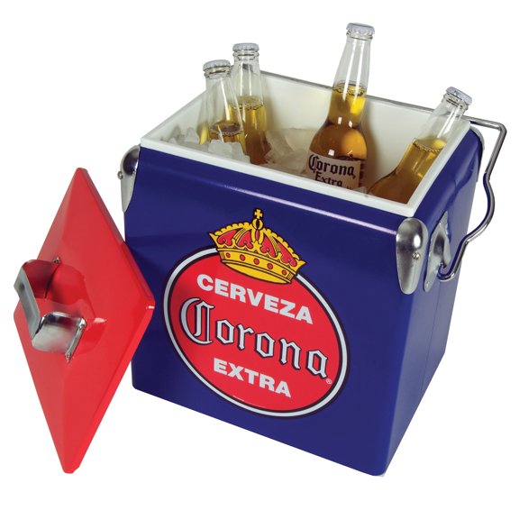 Miller Lite Retro Ice Chest Cooler with Bottle Opener 13L