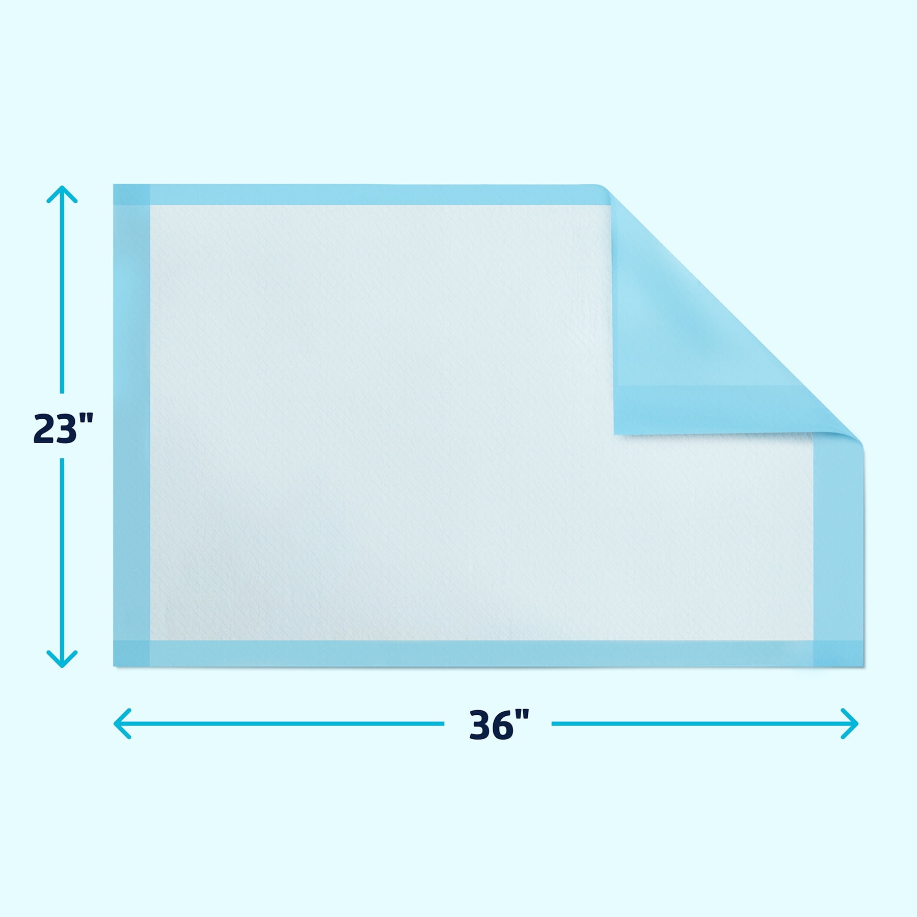 Medline Disposable Adult Bed Pads for Incontinence, Furniture, or Pets, Medium, Light Absorbency, 23 x 36in, 150 Count