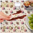 thumbnail image 6 of Football Helmet Beige Pattern Round Tablecloth 70"x70", Wrinkle Resistant Wipeable Table Cover for Kitchen Dining Room Picnic Patio and Party, 6 of 6