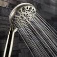 thumbnail image 5 of Couradric Handheld Shower Head, 6 Spray Setting High Pressure Shower Head with Brass Swivel Ball Bracket and Extra Long Stainless Steel Hose, Brushed Nickel, 5", 5 of 9