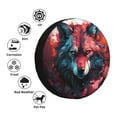 thumbnail image 2 of Kdxio Red Flame Wolf Head for Tire Cover Wheel Protectors Tyre Covers Weatherproof Wheel Covers Universal Fit for Trailer Rv SUV Truck Camper Travel Trailers 16 inch, 2 of 5