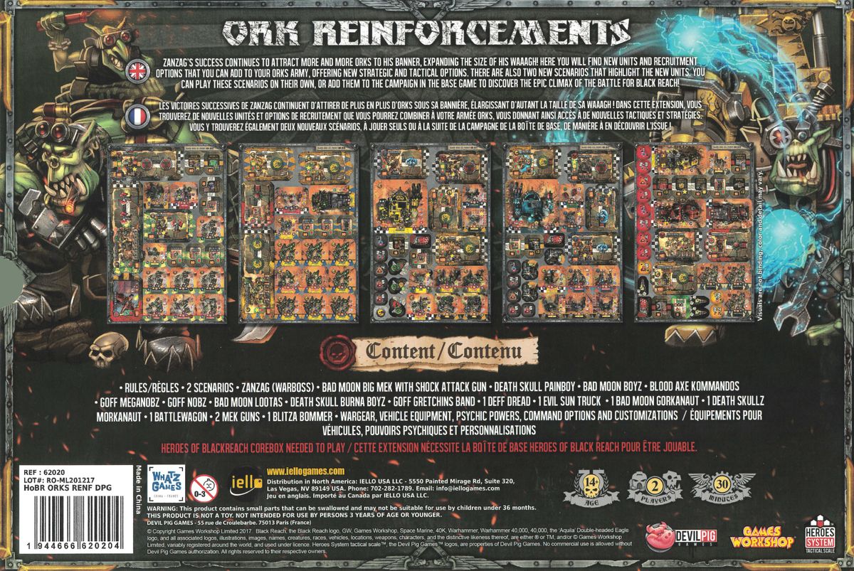 Iello Warhammer 40,000 Heroes of Black Reach: Ork Reinforcement Expansion