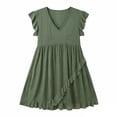 thumbnail image 3 of LIaqionyy Women's Plus Size Dress Hollow out V Neck Ruffle Sleeve Dresses A Line Flowy Summer Vacation Sundress, 3 of 6