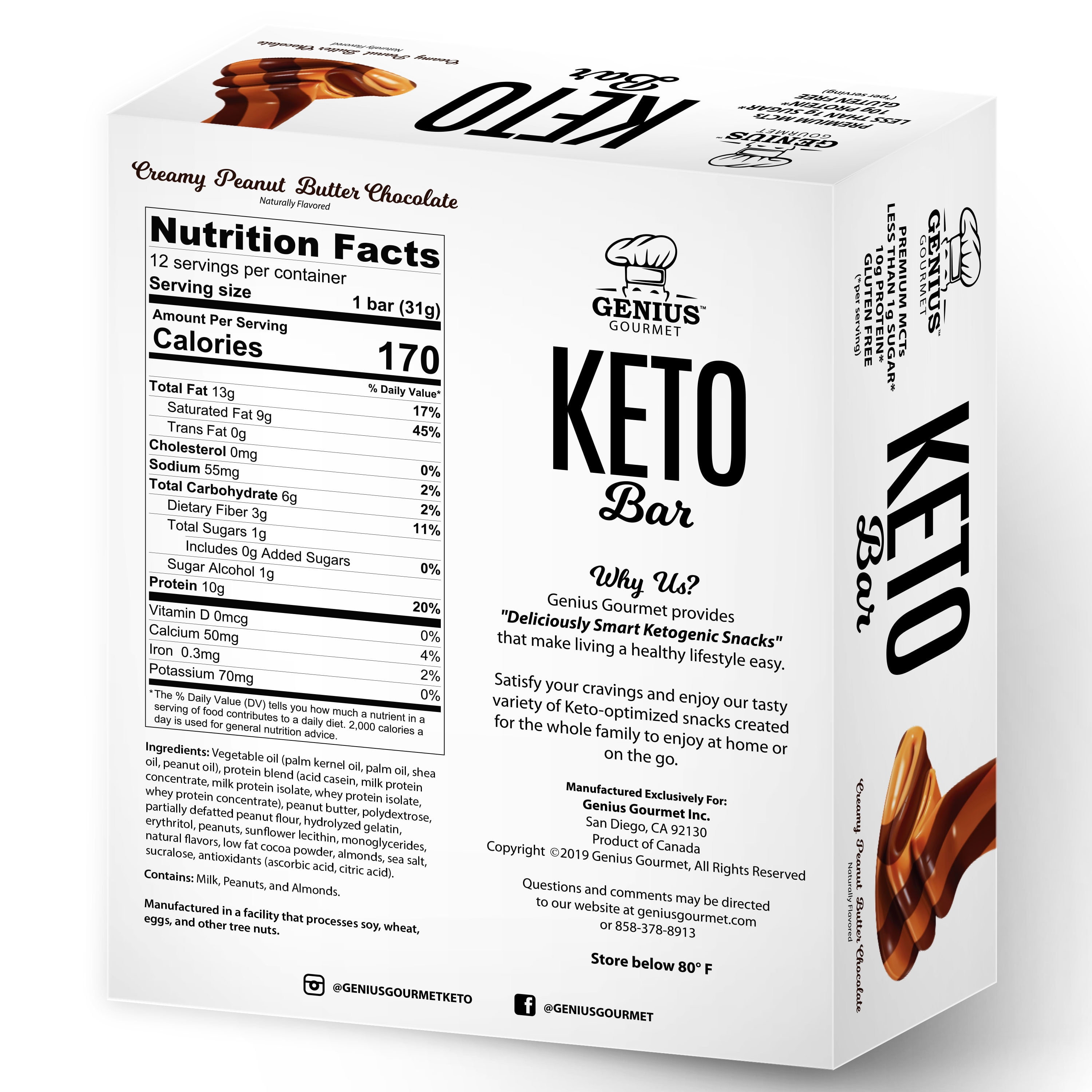 Keto Shake - Chocolate - Genius Gourmet Inc