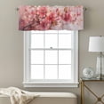 thumbnail image 3 of Flower Painted, Abstract Blush Pink Watercolor Kitchen Curtain Valances for Windows Farmhouse Short Curtains, Rod Pocket Valance Curtain for Bedroom Cafe Living Room, 3 of 8