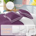 thumbnail image 2 of 3 Piece Dark Purple Retro Greek Key Duvet Cover Set Queen Size,Microfiber Comforter/Quilt Cover with Corner Ties and 2 Pillowcases,Geometric Greece Ancient Farmhouse Soft Bedding with Zipper Closure, 2 of 8