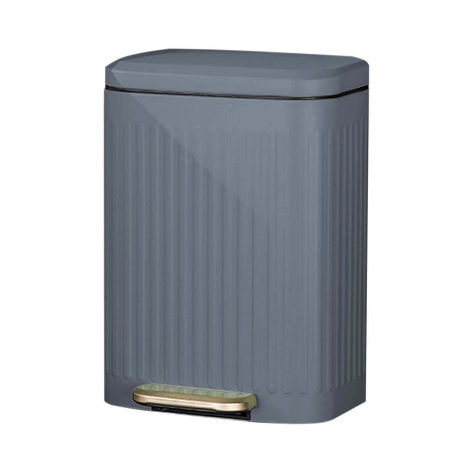 Kitchen Trash Can, Stainless Steel Step-On Garbage Can with Lid, Tall Kitchen & Bathroom Trash Can, Small Office Waste Bin - Xuniizn