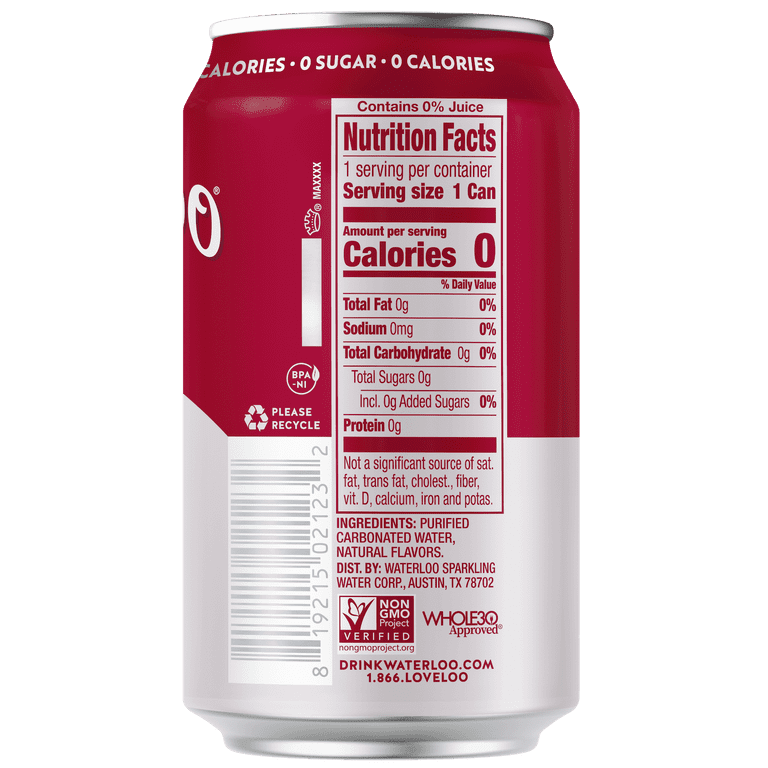 Waterloo Cherry Limeade Sparkling Water, 12 fl oz, 12 Pack photo 8