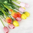 thumbnail image 2 of Injueey Tulipanes falsos versátiles de 15 piezas para oficina, boda, fiesta, durabilidad duradera en interiores o exteriores Decoración rojo, 2 of 6