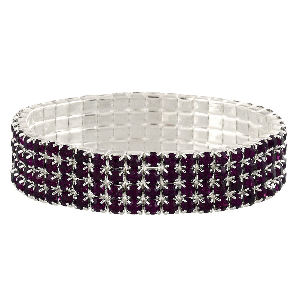 Falari Rhinestone Crystal Stretch Bracelet Sparkle Wedding