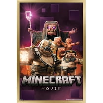 A Minecraft Movie - Hog Collage Wall Poster, 14.725" x 22.375" Framed