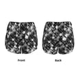 thumbnail image 5 of Lsque Seamless Pattern With Skulls Printed Women's Running Shorts with Liner Pockets,Elastic Quick Dry Workout Athletic Gym Yoga Shorts,Womens High Waist Shorts-Small, 5 of 9