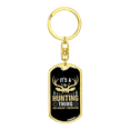thumbnail image 4 of Hunting Thing Stainless Steel or 18k Gold Premium Swivel Dog Tag Keychain, 4 of 10