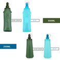 thumbnail image 2 of BONLEX Foldable TPU Soft Flask - Dark Green, 250ml, Compact for Waist, Chest, or Backpack Storage, 2 of 6