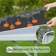 thumbnail image 6 of Halloween Spider Web Hanging Pumpkins Square Fitted Tablecloth with Elastic Edge,Square Table Cover,Washable Elastic Table Cover for Home Kitchen Party Decor 36"x36", 6 of 6