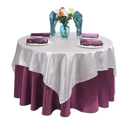 

Round Tablecloth Nordic Solid Color Tablecloth With Square Cloth Polyester Table Cover For Conference Wedding Cocktail Party Banquet-x-200cm+75cm