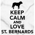 thumbnail image 2 of Keep Calm Love St Bernards Dog Joke Unisex Plus Fleece Graphic Sweatshirt Brisco Brands 3X, 2 of 5