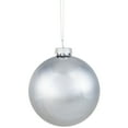 thumbnail image 5 of Northlight Shiny and Matte Christmas Glass Ball Ornaments - 4" (100mm) - Silver - 4ct, 5 of 9