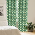 thumbnail image 2 of Ambesonne American Football Curtains, Retro Balls, Pair of 28"x84", Green Cream, 2 of 5