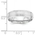 thumbnail image 2 of 14K White Gold Standard Comfort Fit Fancy Band Ring Size 12, 2 of 5