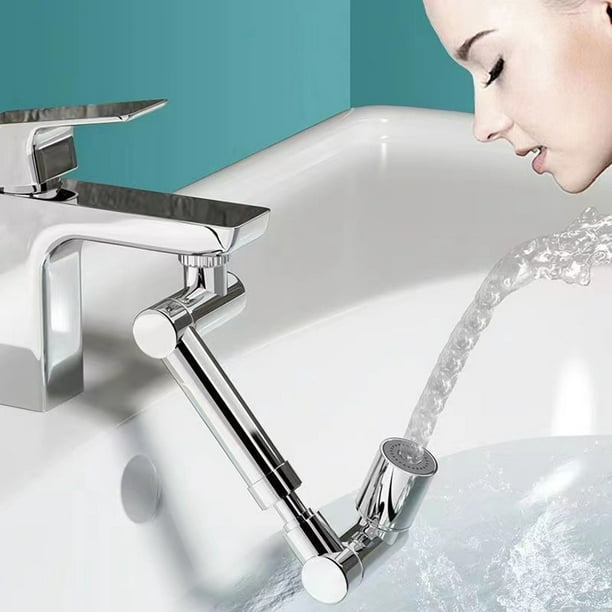 Extensor de grifo con rotación de 1440 grados | Boquilla con brazo mecánico universal | Rotación completa de 1080° | 2 modos de agua | Construcción de latón | Fácil instalación | Compatible con