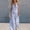 Sky Blue, variant on Morttic Women's Striped 2 Piece Set – Lace Trim V-Neck Sleeveless Top & Wide Leg Pants, Boho Summer Vacation Casual Outfit Sky Blue,S