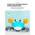 thumbnail image 3 of Baby bath water toy, Crawling Crab Baby Toy, Upgraded Tummy Time Gifts for Newborn Babies 3-6 6-12 Month, Light-Up Walking Dancing Moving Crab with Music & Obstacle Avoidance, Rechargeable (green), 3 of 5