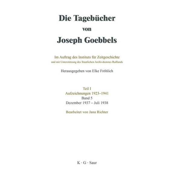 Dezember 1937 - Juli 1938, (Hardcover)