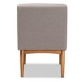 thumbnail image 4 of Baxton Studio Riordan Mid-Century Modern Grey Fabric Upholstered and Walnut Brown Finished Wood Dining Chair, 4 of 6