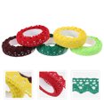 thumbnail image 3 of EeaseMX 5 cintas adhesivas de encaje hueco de un solo color, decorativas, adhesivas, para manualidades, álbumes de recortes (1 amarillo, 1 rojo, 1 verde, 1 marrón, 1 verde oscuro), 3 of 7