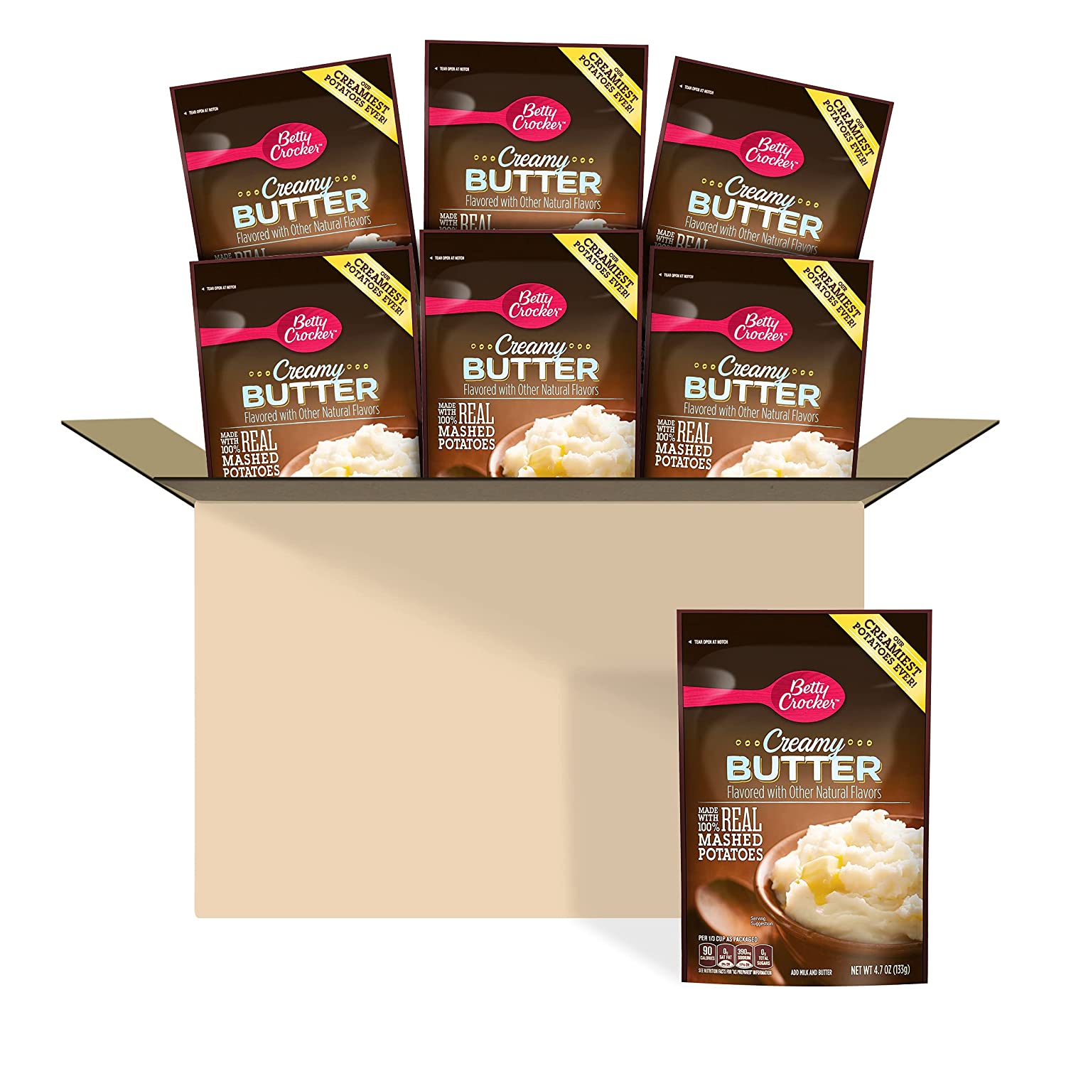 Betty Crocker Homestyle Creamy Butter Potatoes, 4.7 oz (Pack of 7) - image 1 of 1