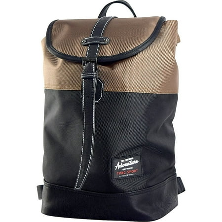 Heavy Duty 14 Laptop Backpack - Black/Brown
