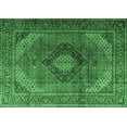 thumbnail image 1 of Ahgly Company Indoor Rectangle Medallion Emerald Green Traditional Area Rugs, 8' x 10', 1 of 4