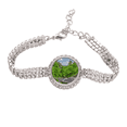 thumbnail image 1 of Stream Green Forestry Science Nature Scenery Tennis Chain Anklet Bracelet Diamond Jewelry, 1 of 3