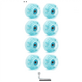 thumbnail image 2 of 8 Pcs Patins à Roulettes Lumineux Pailletés avec Roulements Installés 58x32mm 82A Bleu, 2 of 5