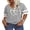 Gray, variant on Women's Summer Round Neck Short Sleeve Heart Graphic Stripes Cotton Casual T Shirts S-2XL