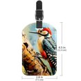 thumbnail image 6 of Square 2Pack PU Leather Woodpecker Cruise Luggage Tag with Privacy Cover and Name ID Tag for Travel Handbags Backpacks Luggage Tags, 6 of 6