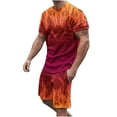 thumbnail image 2 of jjayotai Men's Summer Shorts Sleeve Set Leisure Outfit Men Print Short Sleeves Casual Beach Short Sleeve Round-Neck Blouses & Sets, 2 of 5